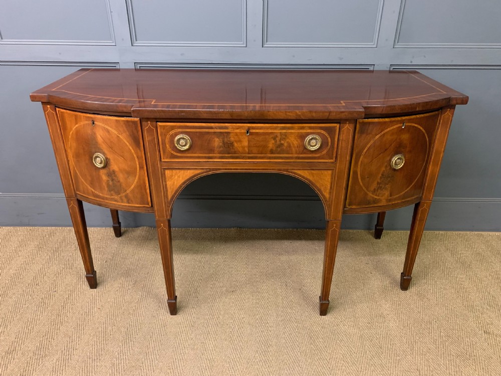 George III Period Inlaid Mahogany Sideboard