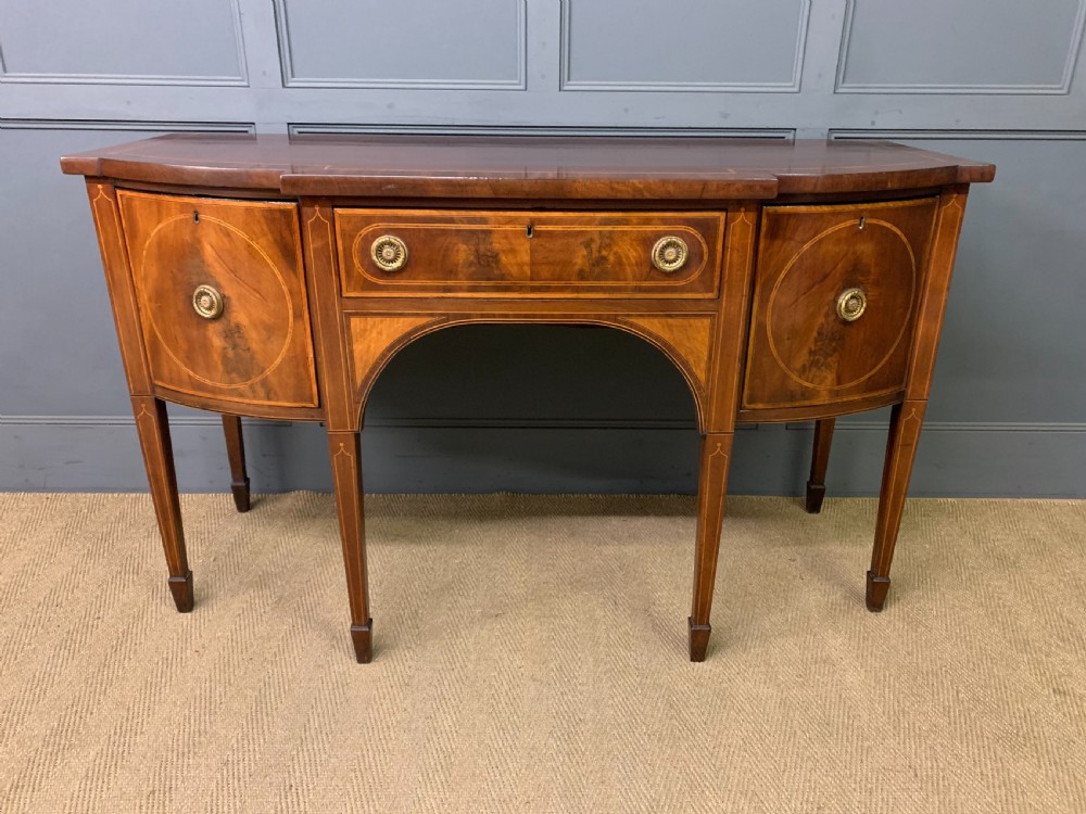 George III Period Inlaid Mahogany Sideboard View II