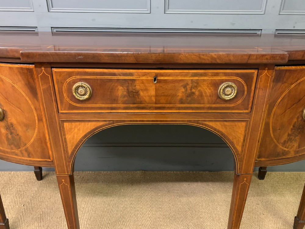 George III Period Inlaid Mahogany Sideboard View VI