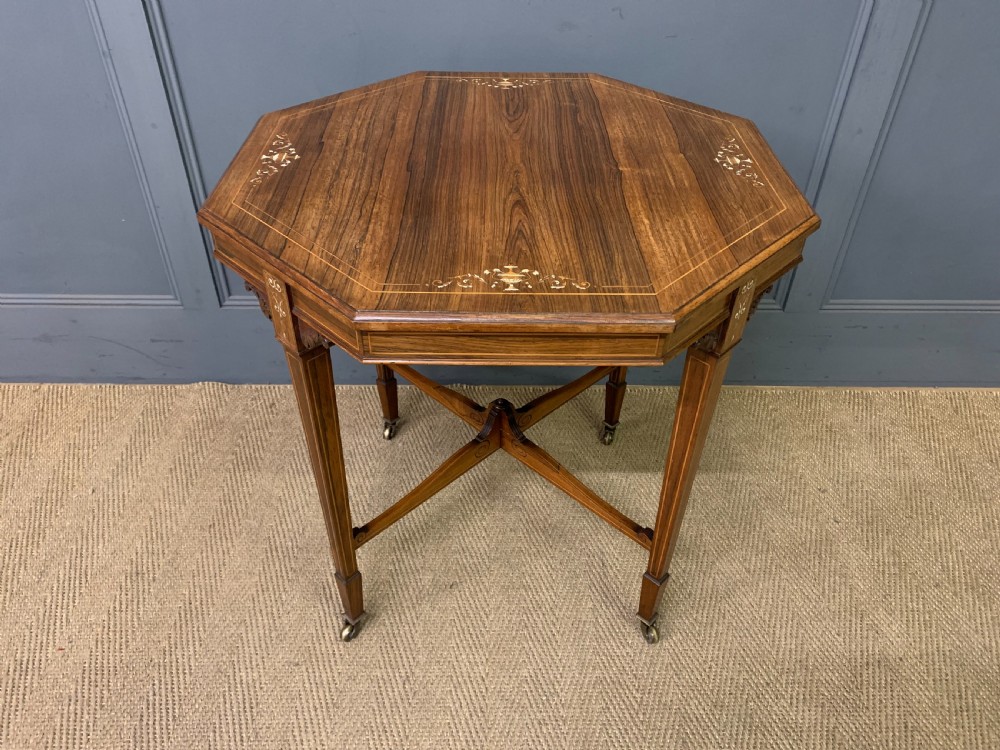 Inlaid Rosewood Table by Maple & Co.