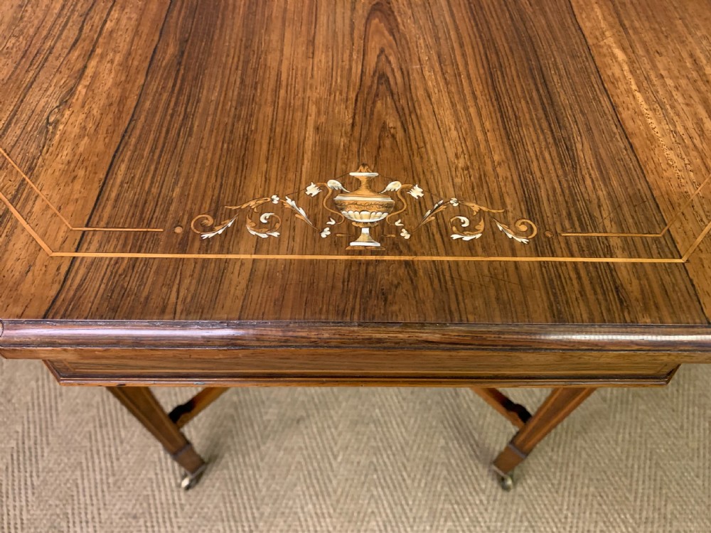 Inlaid Rosewood Table by Maple & Co. View IV