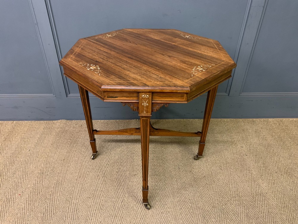 Inlaid Rosewood Table by Maple & Co. View VI