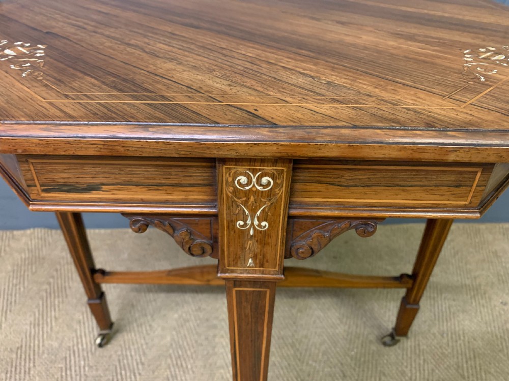 Inlaid Rosewood Table by Maple & Co. View VII