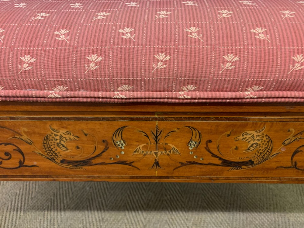 Inlaid Satinwood Piano Duet Stool View VI