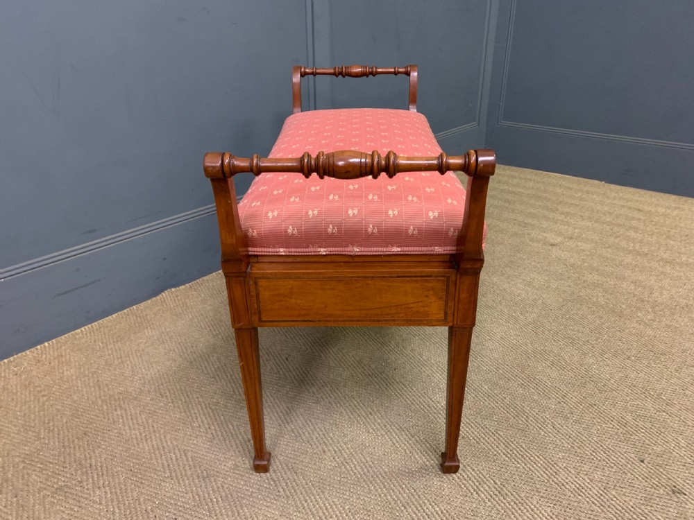 Inlaid Satinwood Piano Duet Stool View XI