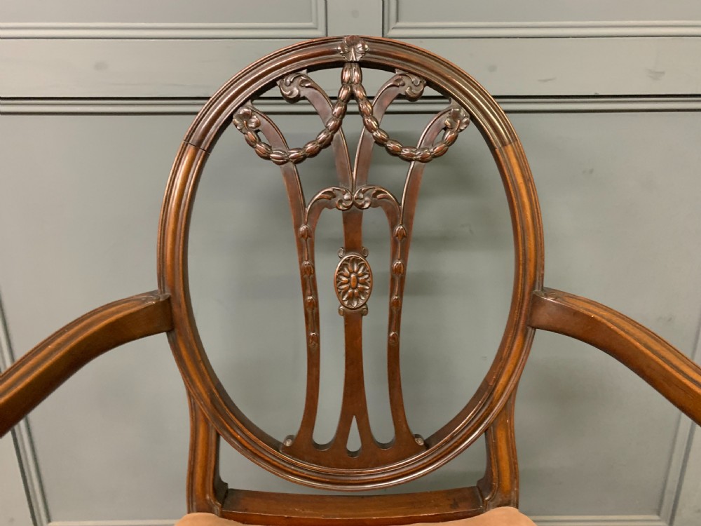 Hepplewhite Style Desk Armchair View III