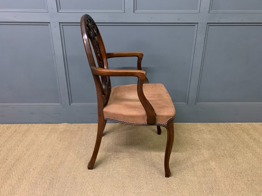 Hepplewhite Style Desk Armchair View X