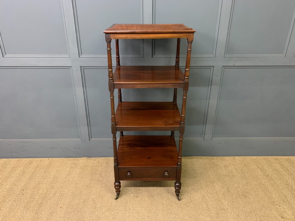 Georgian Mahogany 4 Tier Whatnot View II