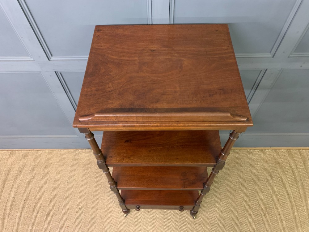 Georgian Mahogany 4 Tier Whatnot View VI