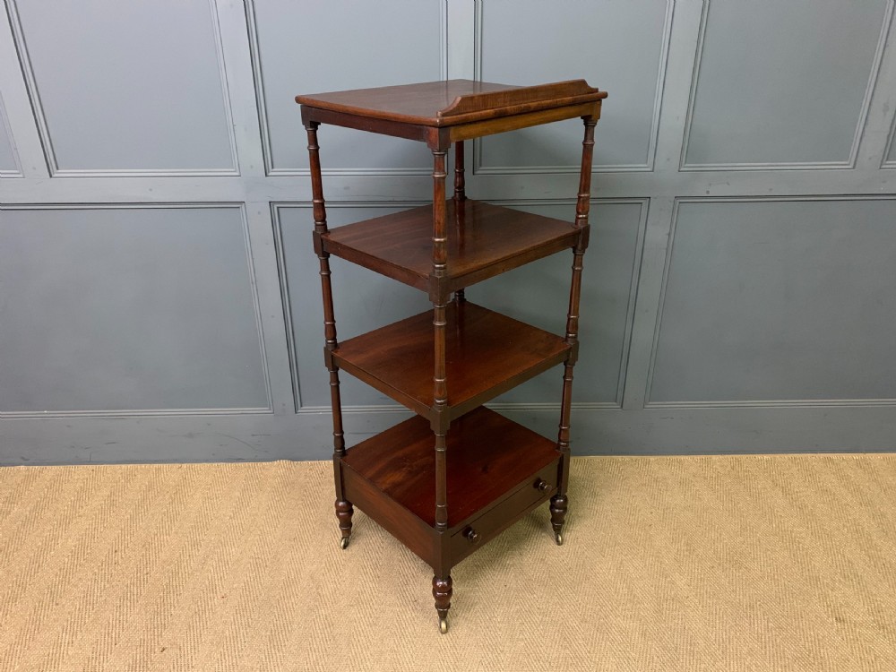 Georgian Mahogany 4 Tier Whatnot View VII