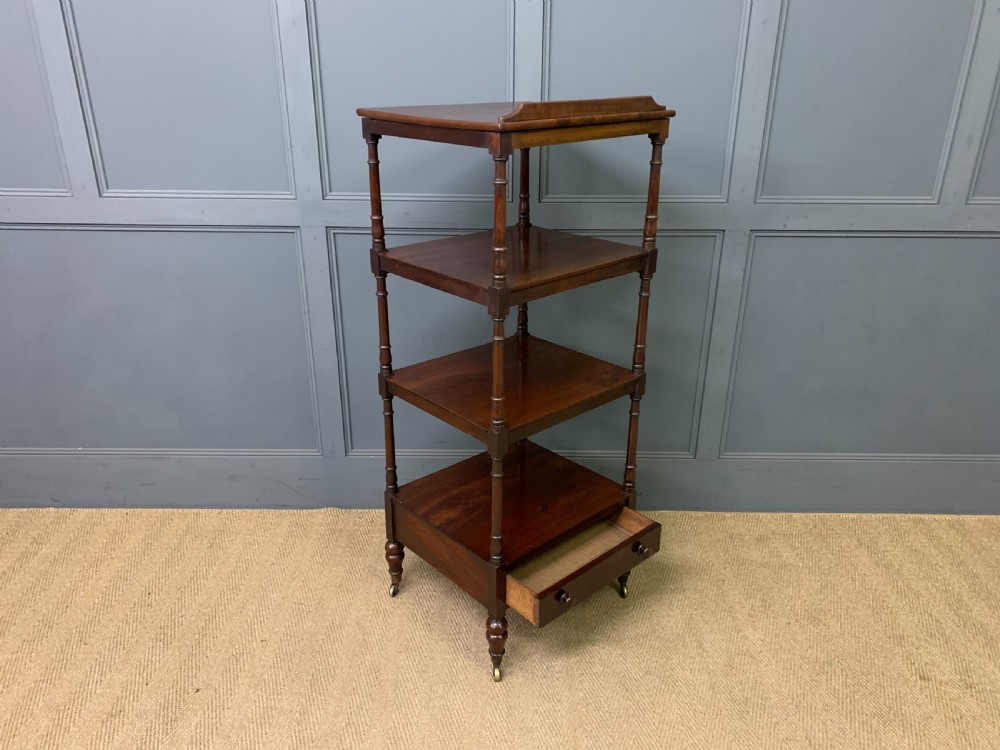 Georgian Mahogany 4 Tier Whatnot View VIII