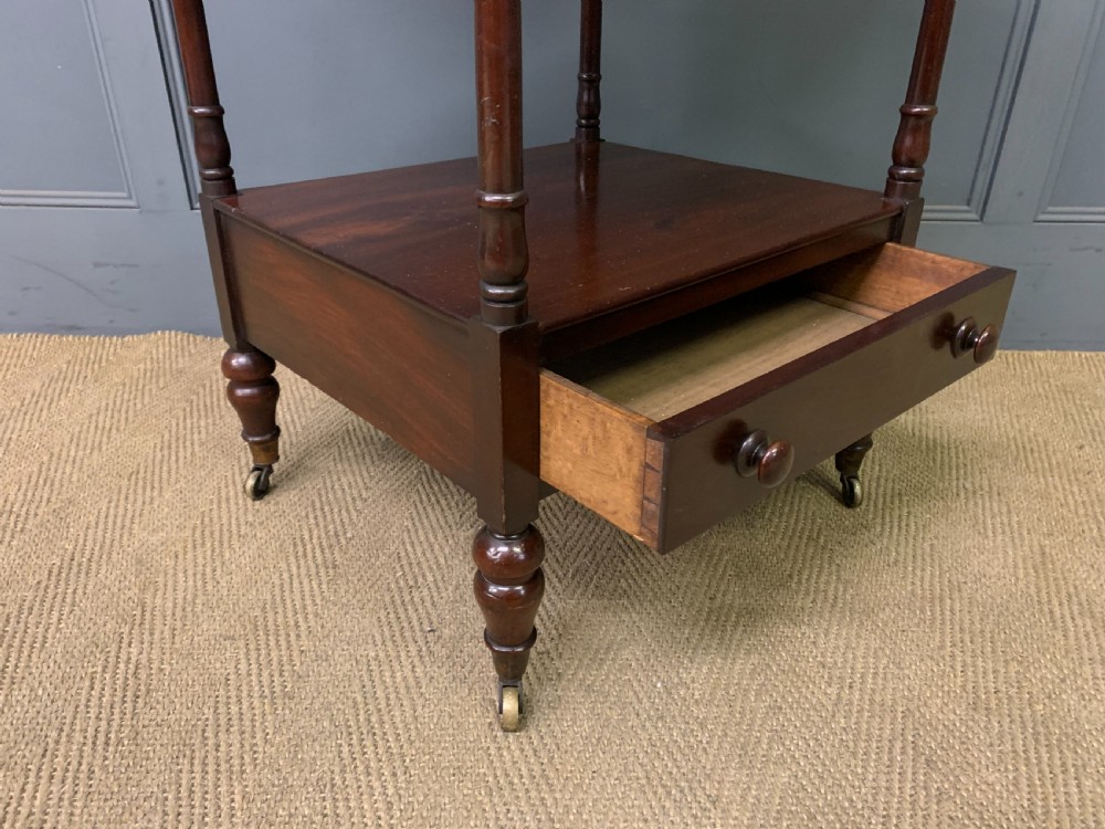 Georgian Mahogany 4 Tier Whatnot View IX