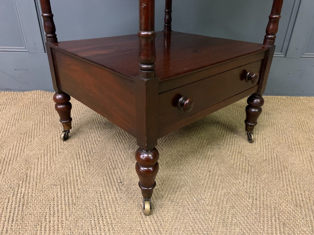 Georgian Mahogany 4 Tier Whatnot View X