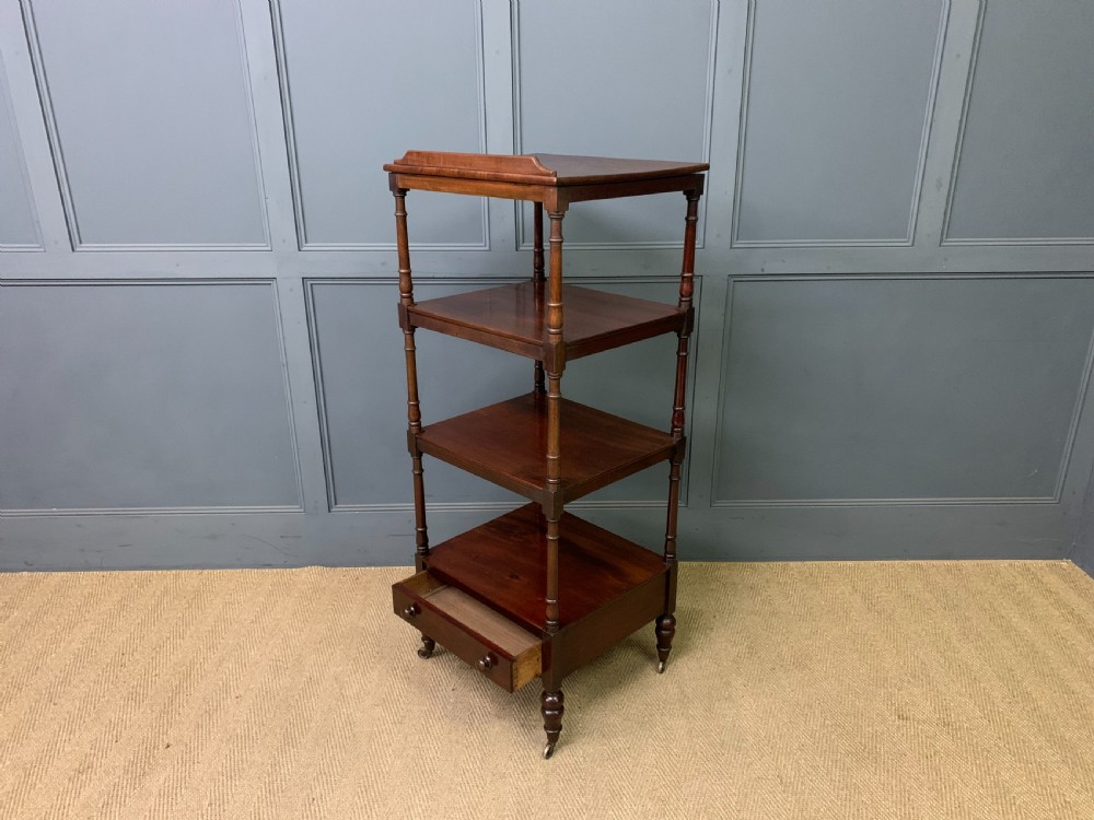 Georgian Mahogany 4 Tier Whatnot View XV