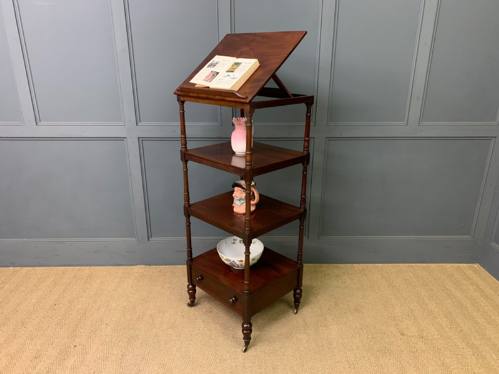 Georgian Mahogany 4 Tier Whatnot View XVI