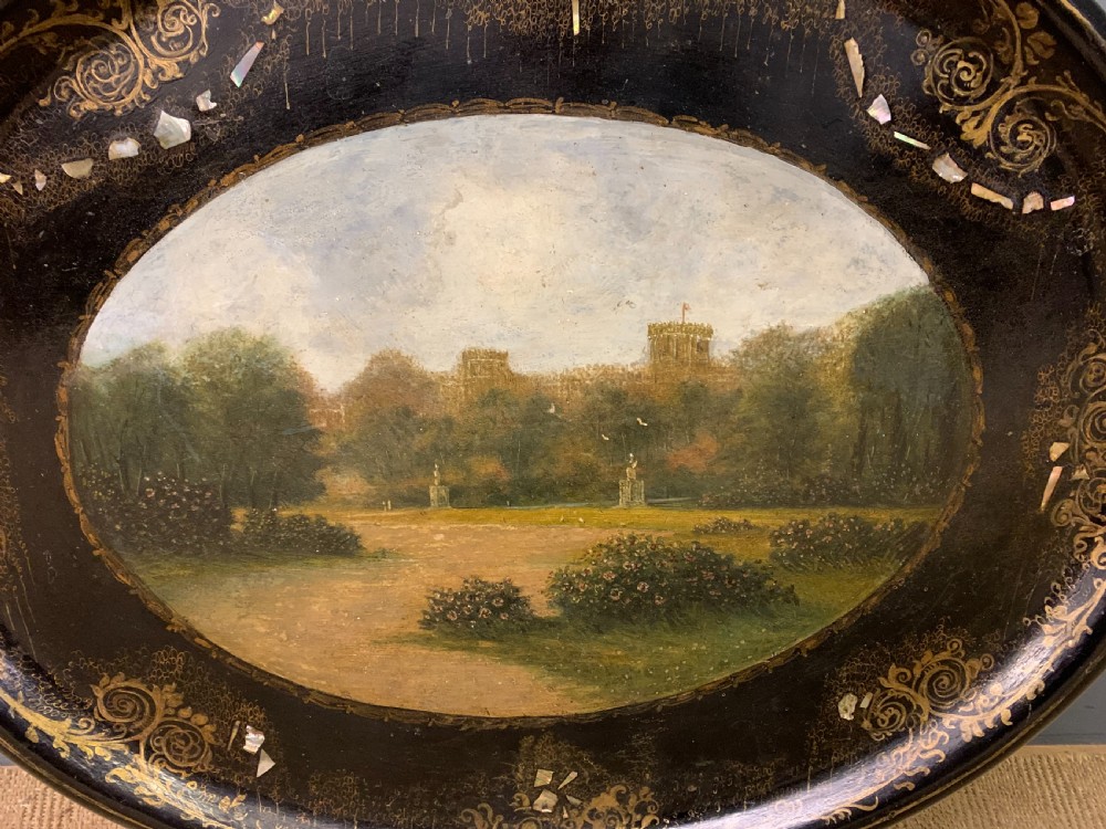 Victorian Papier Mache Tray on Stand View IV