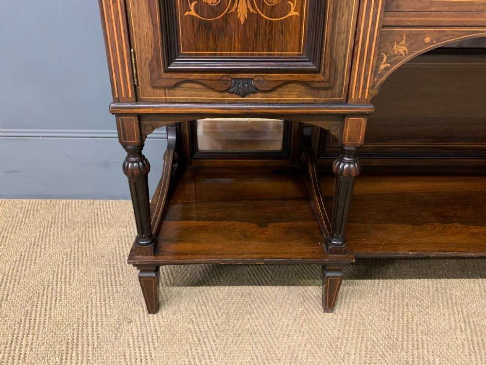 Victorian Inlaid Rosewood Parlour Cabinet View VII