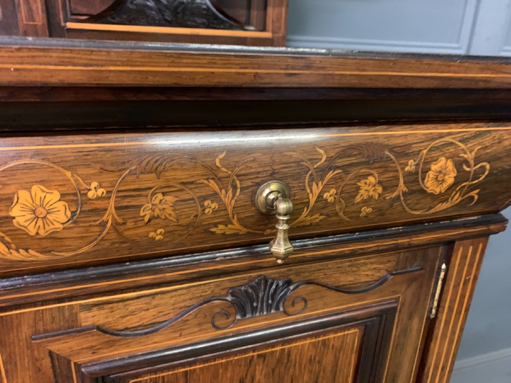 Victorian Inlaid Rosewood Parlour Cabinet View IX
