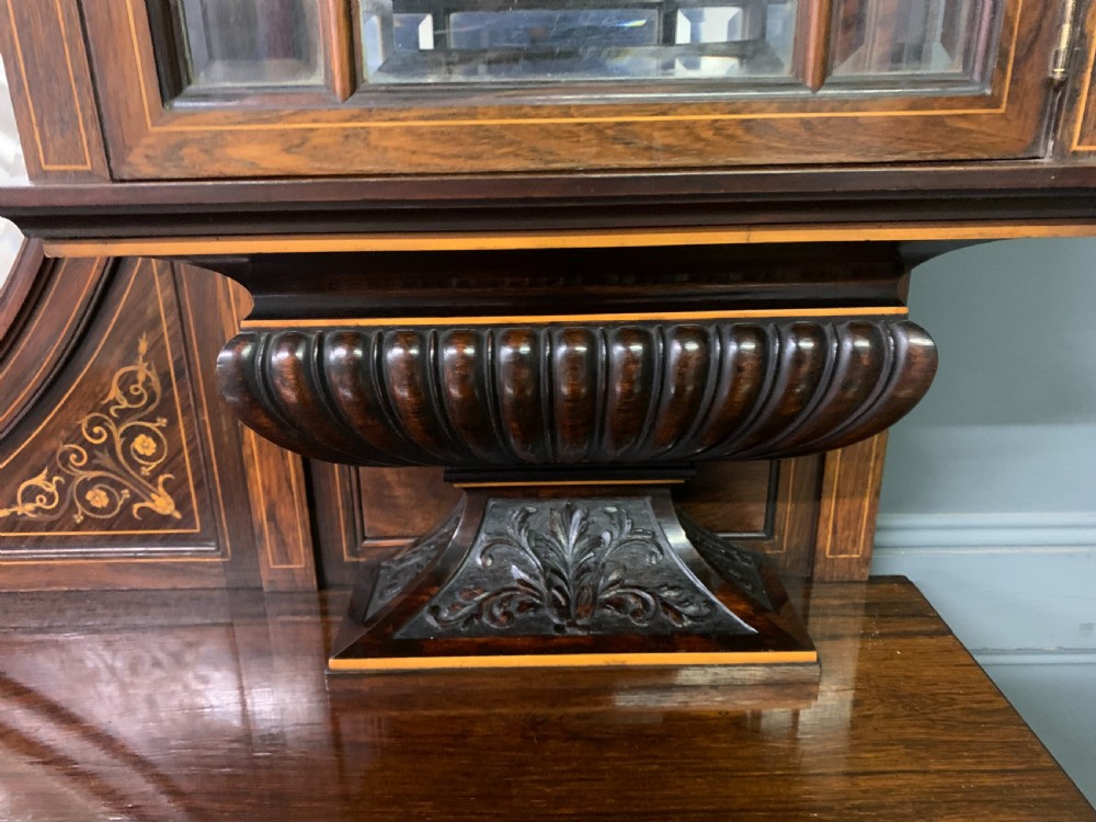 Victorian Inlaid Rosewood Parlour Cabinet View X