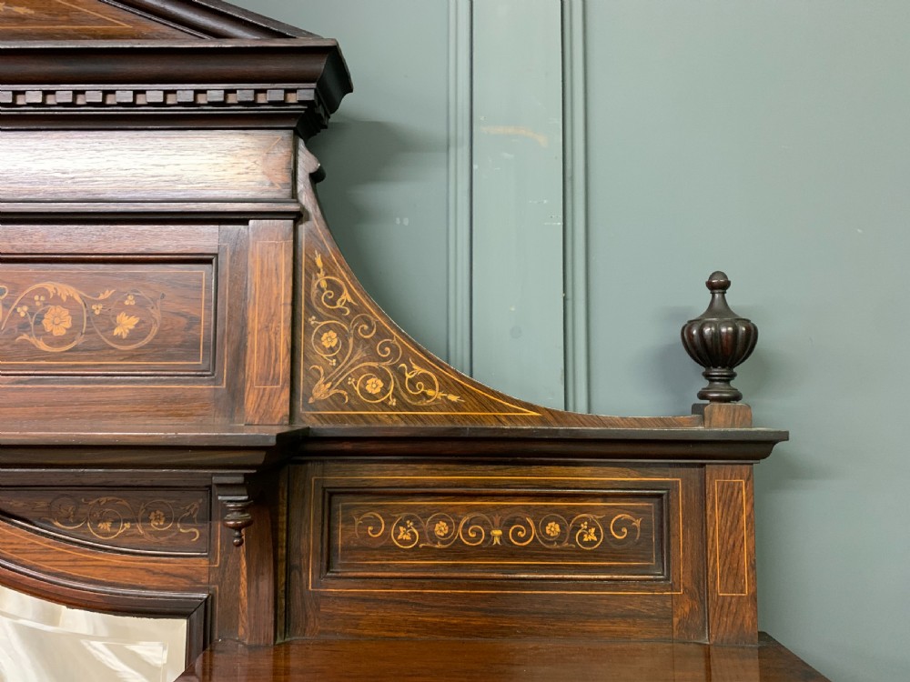 Victorian Inlaid Rosewood Parlour Cabinet View XI
