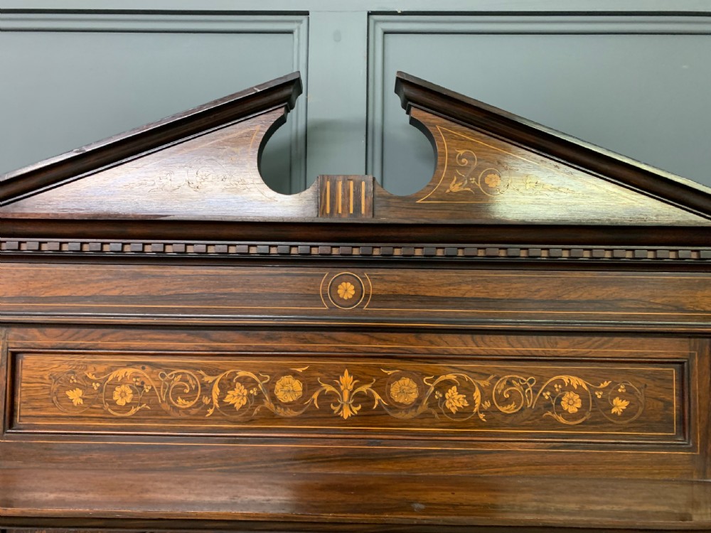 Victorian Inlaid Rosewood Parlour Cabinet View XII