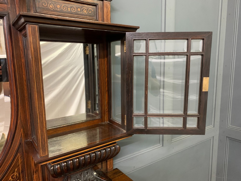 Victorian Inlaid Rosewood Parlour Cabinet View XVII