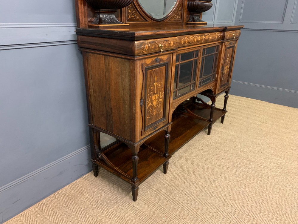 Victorian Inlaid Rosewood Parlour Cabinet View XXI