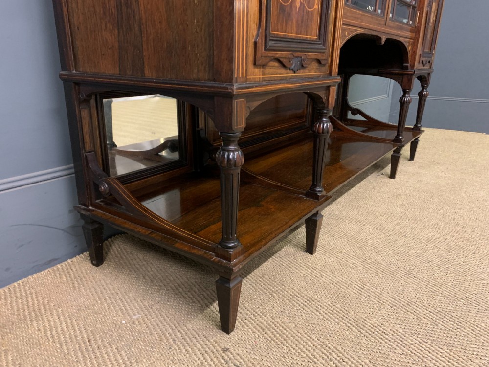 Victorian Inlaid Rosewood Parlour Cabinet View XXII