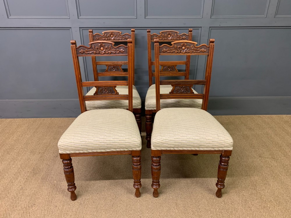 Set of 4 Victorian Walnut Chairs View III