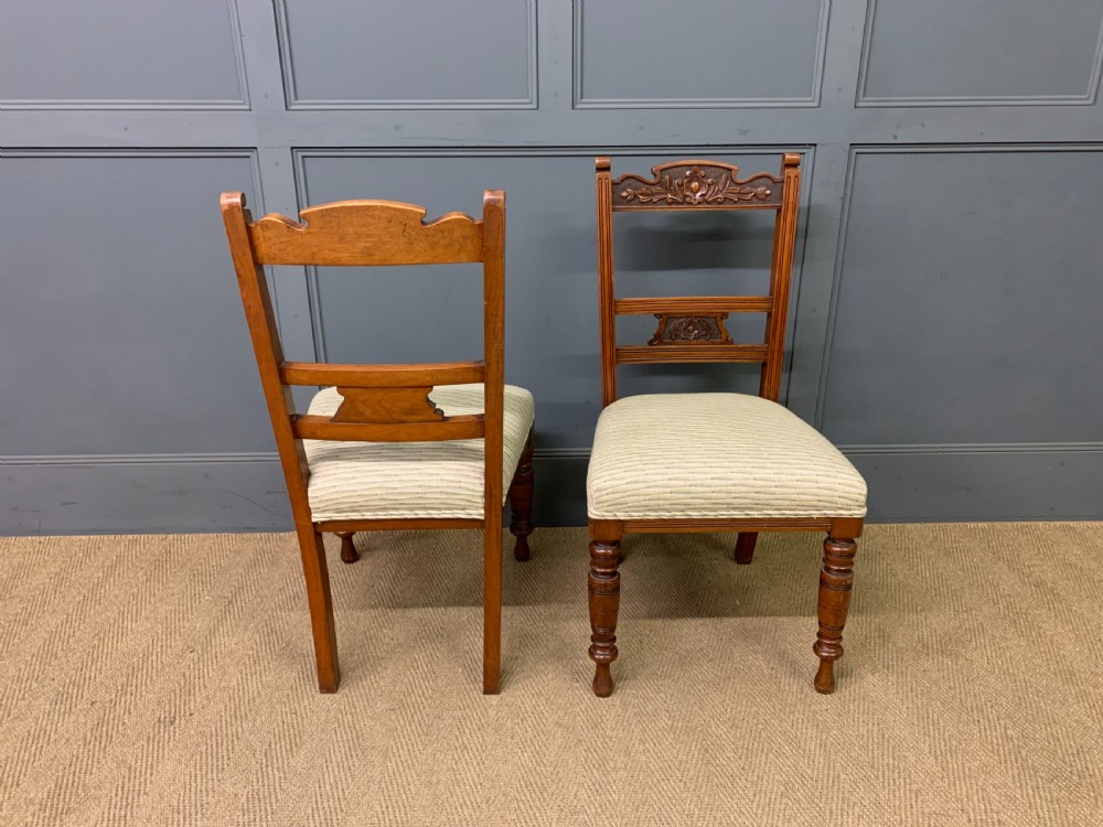 Set of 4 Victorian Walnut Chairs View V