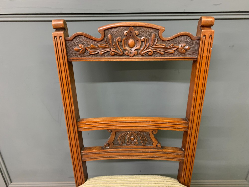 Set of 4 Victorian Walnut Chairs View VII