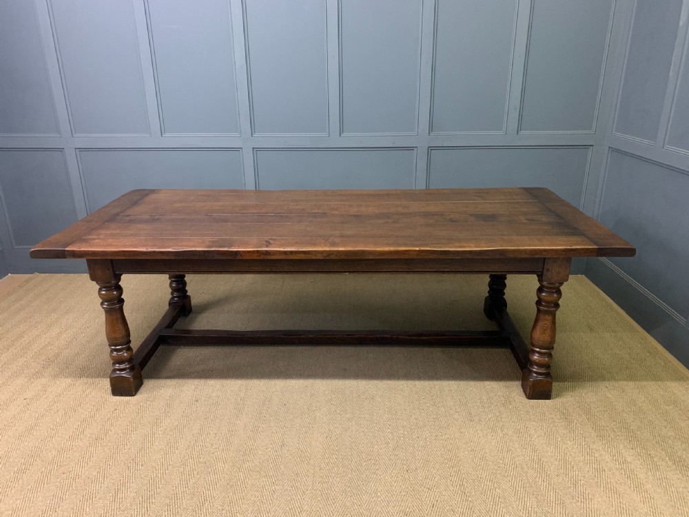 Large Oak Refectory Dining Table View II