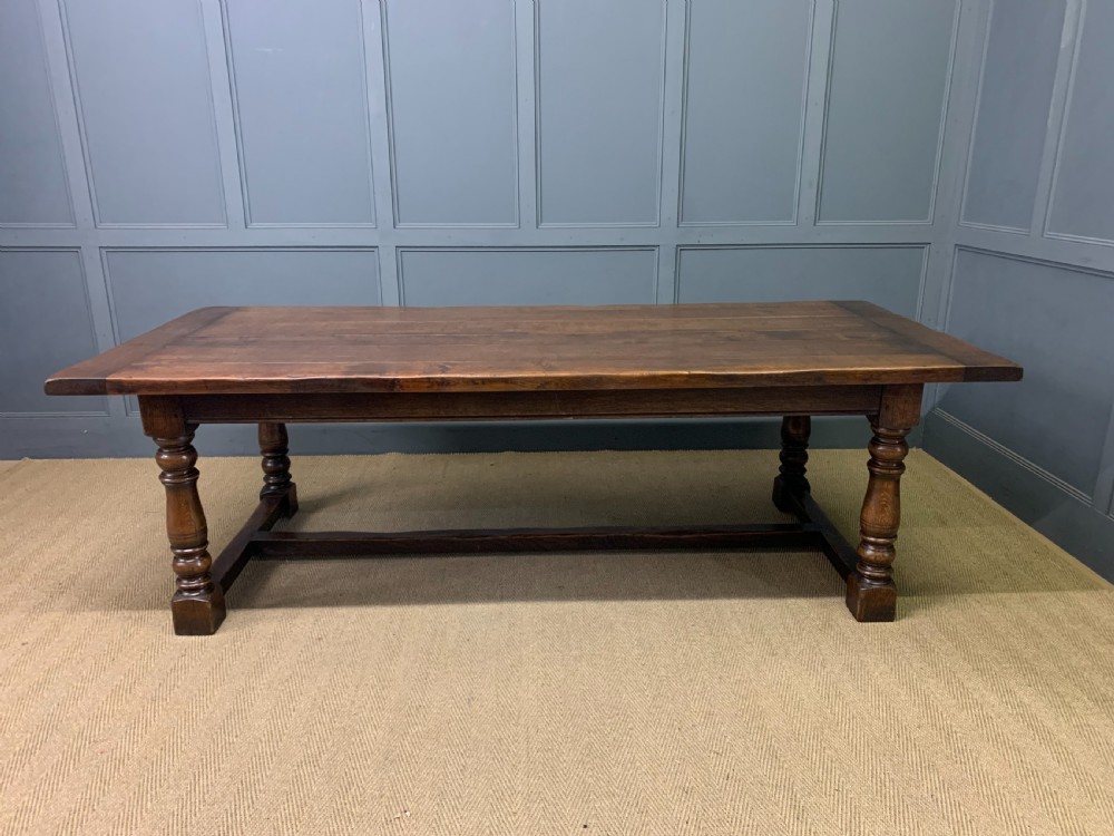 Large Oak Refectory Dining Table View IV