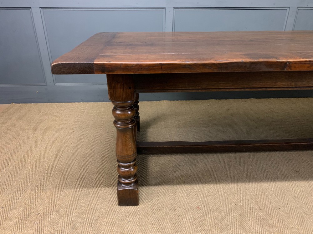 Large Oak Refectory Dining Table View V