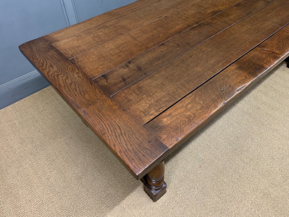 Large Oak Refectory Dining Table View VIII