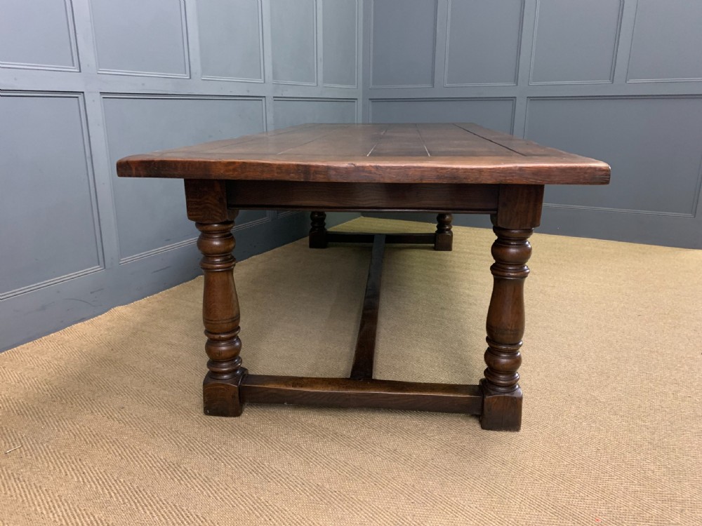 Large Oak Refectory Dining Table View XII
