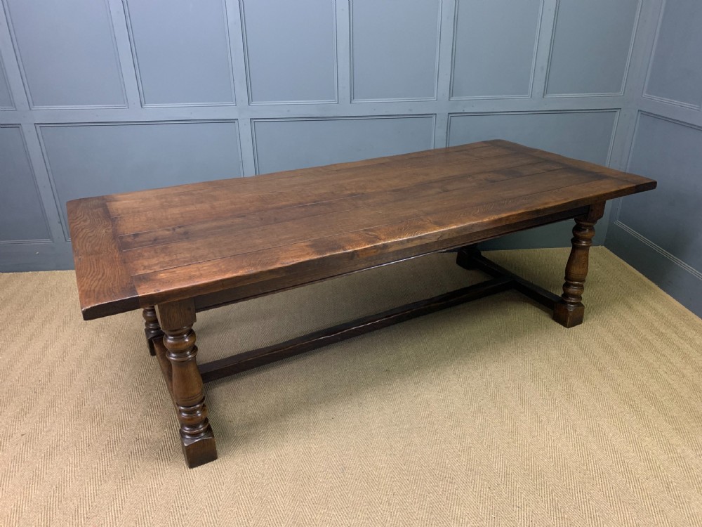 Large Oak Refectory Dining Table View XIII