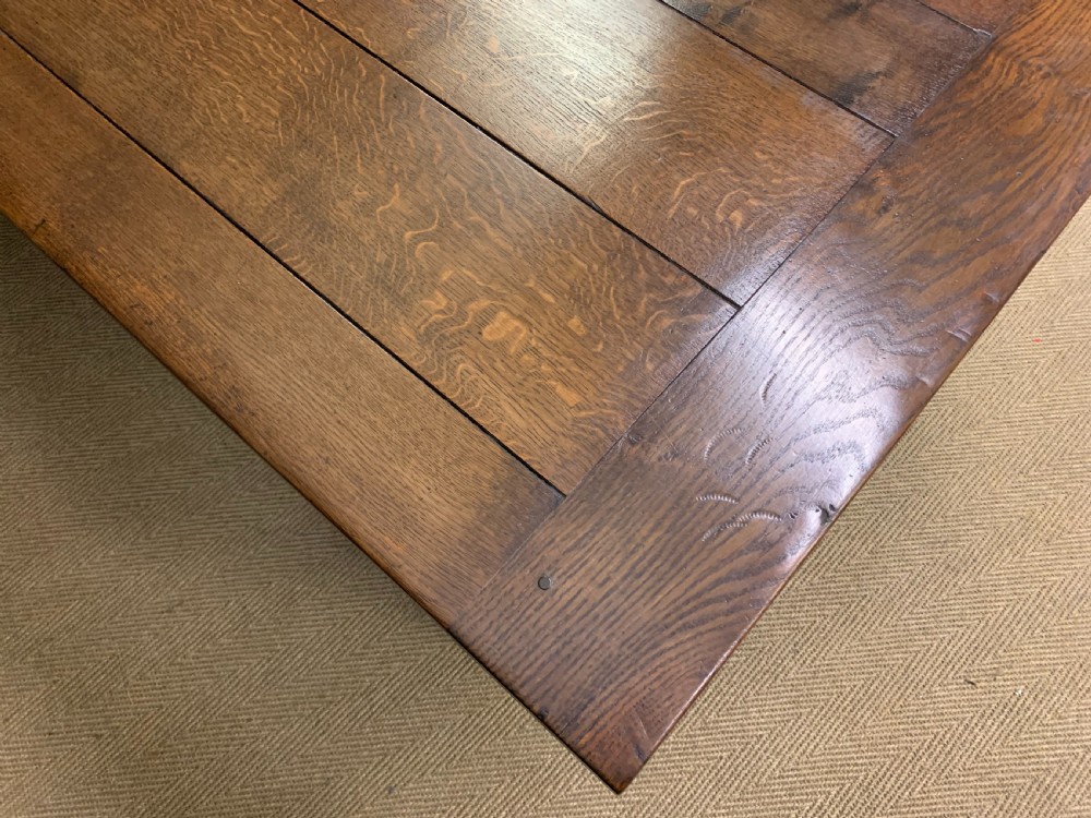 Large Oak Refectory Dining Table View XVI