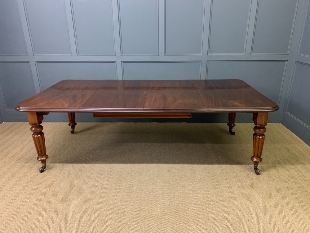 Victorian Mahogany 2 Leaf Extending Dining Table View IV