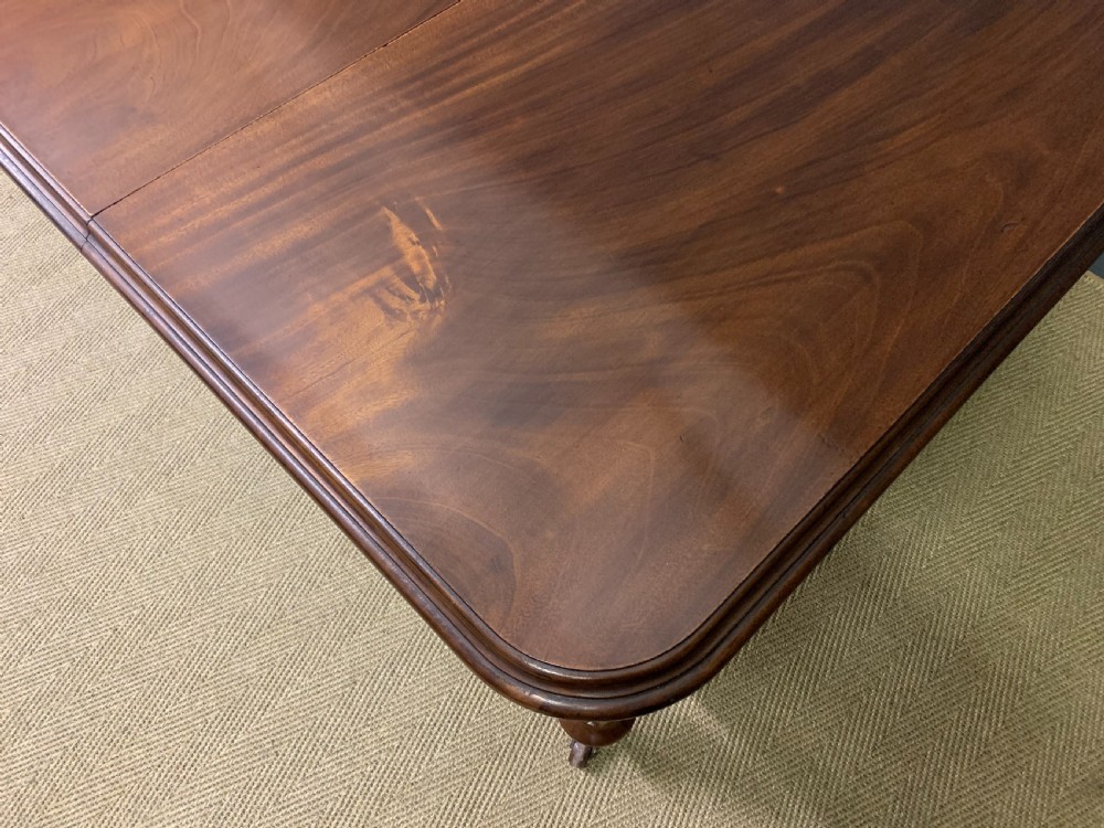 Victorian Mahogany 2 Leaf Extending Dining Table View VIII