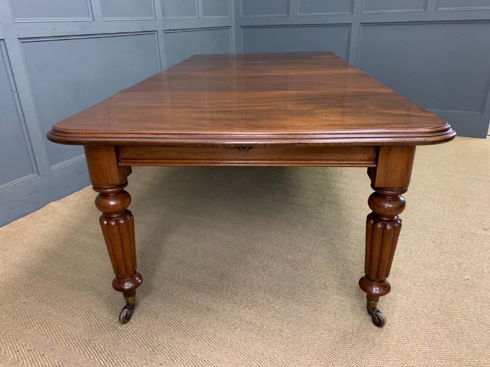 Victorian Mahogany 2 Leaf Extending Dining Table View XIII