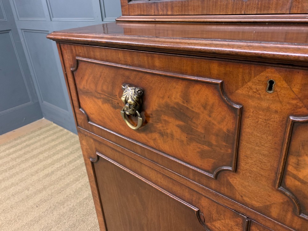 George III Mahogany Secretaire Bookcase View V