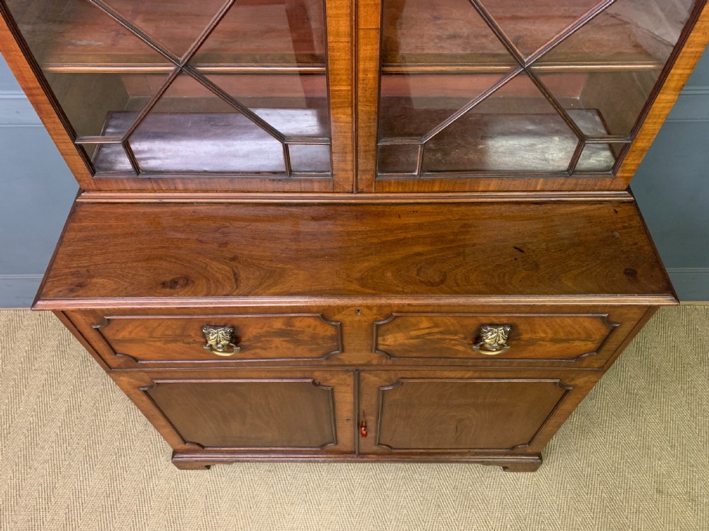 George III Mahogany Secretaire Bookcase View IX