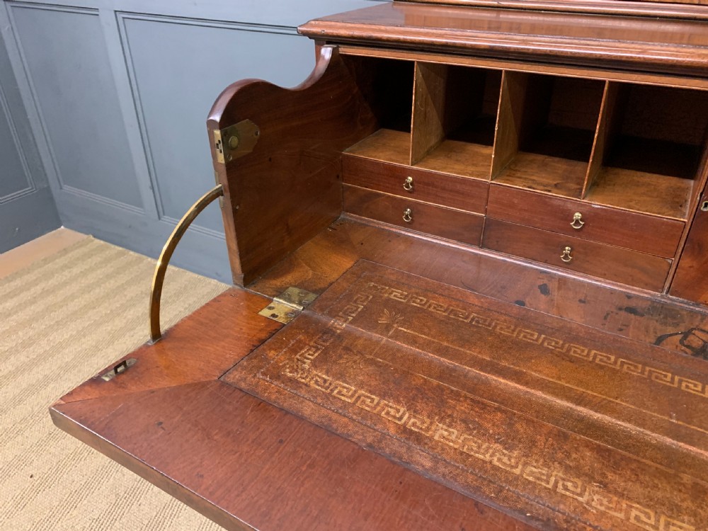 George III Mahogany Secretaire Bookcase View XII