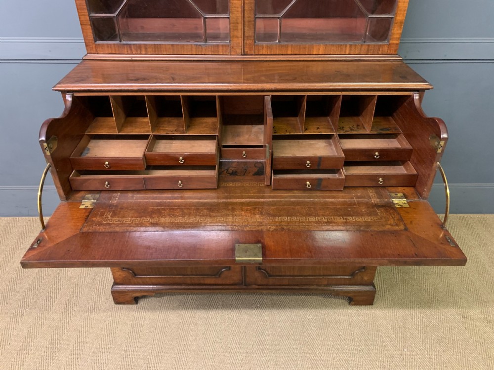 George III Mahogany Secretaire Bookcase View XIV