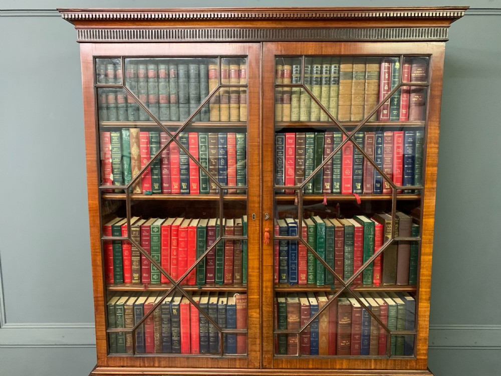 George III Mahogany Secretaire Bookcase View XIX