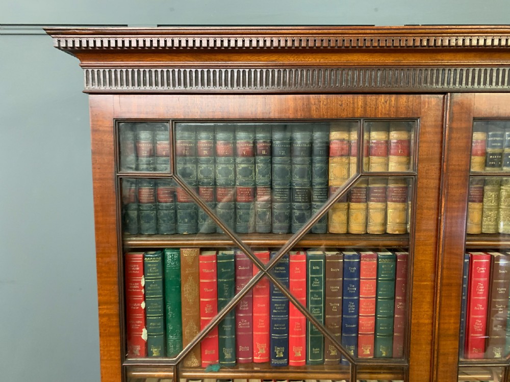 George III Mahogany Secretaire Bookcase View XX