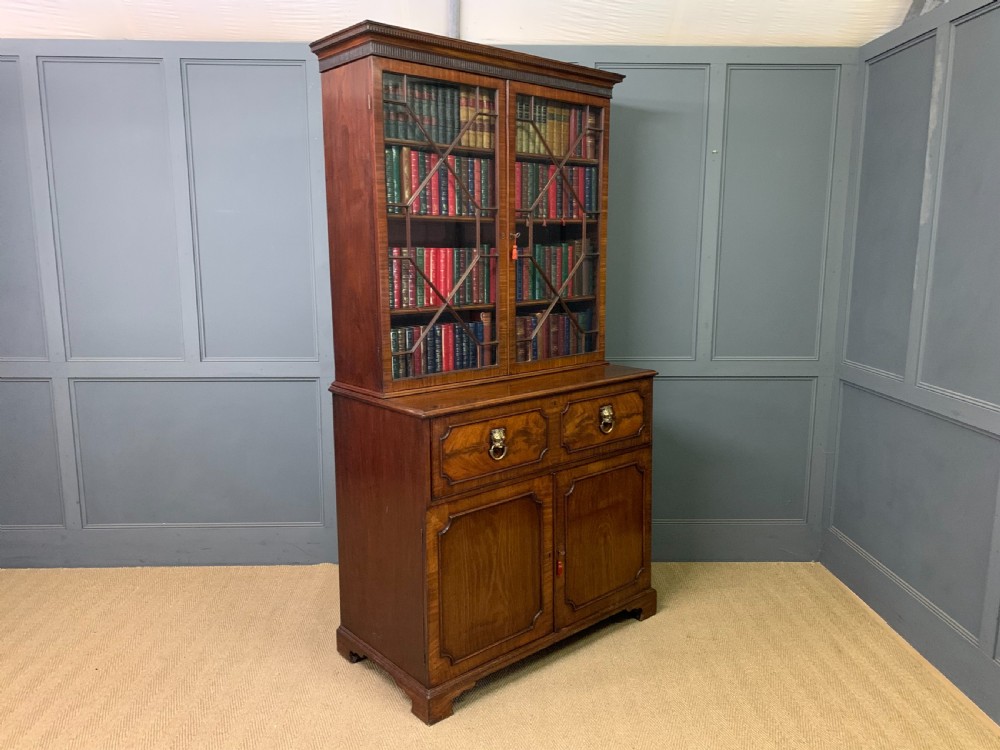 George III Mahogany Secretaire Bookcase View XXI