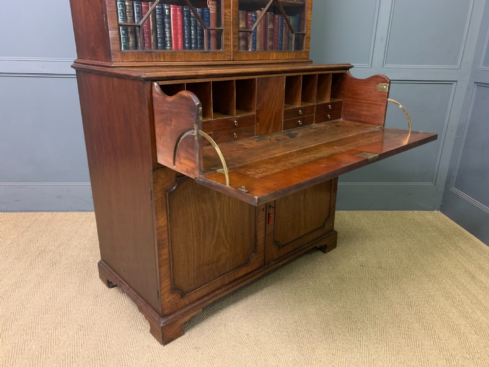 George III Mahogany Secretaire Bookcase View XXIV
