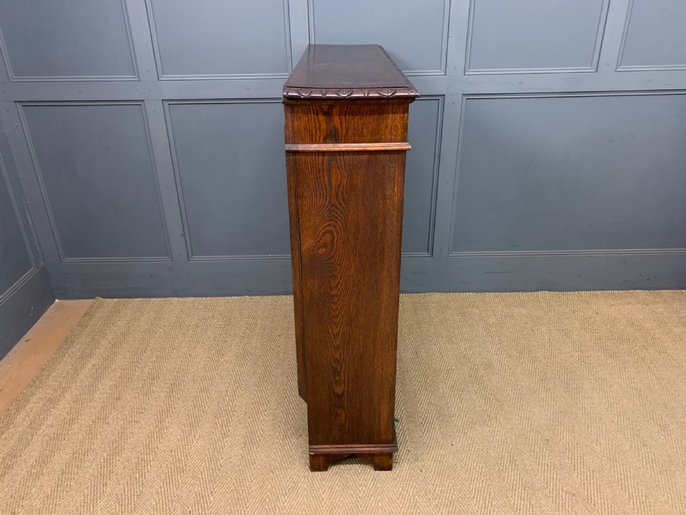 Carved Oak Open Bookcase View XI